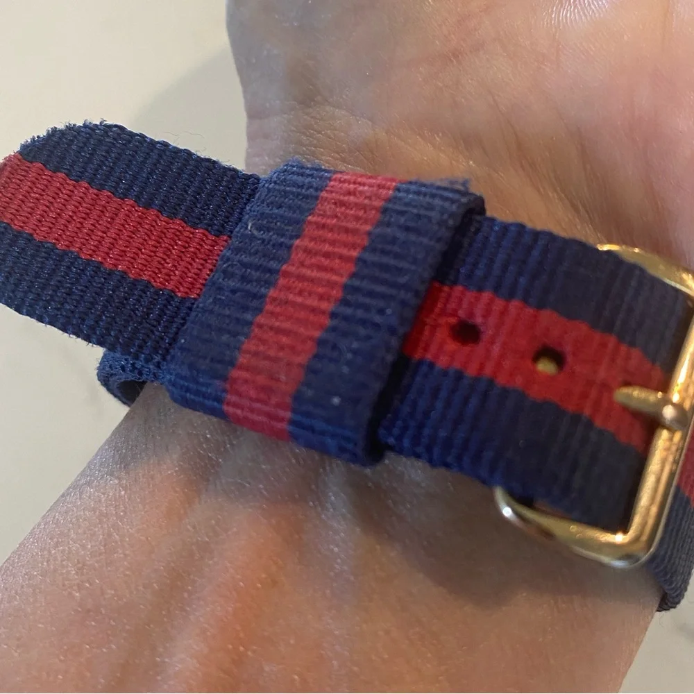 Daniel Wellington watch strap Blue and Red
